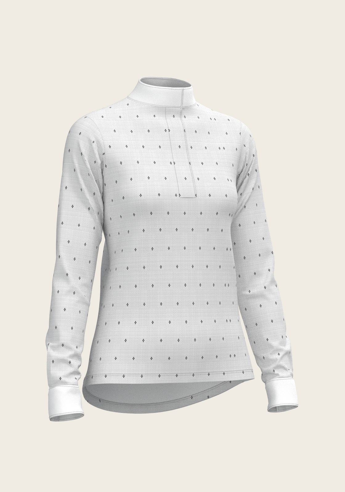 Mosaic 4 Dot Quarter Zip Long Sleeve Show Shirt