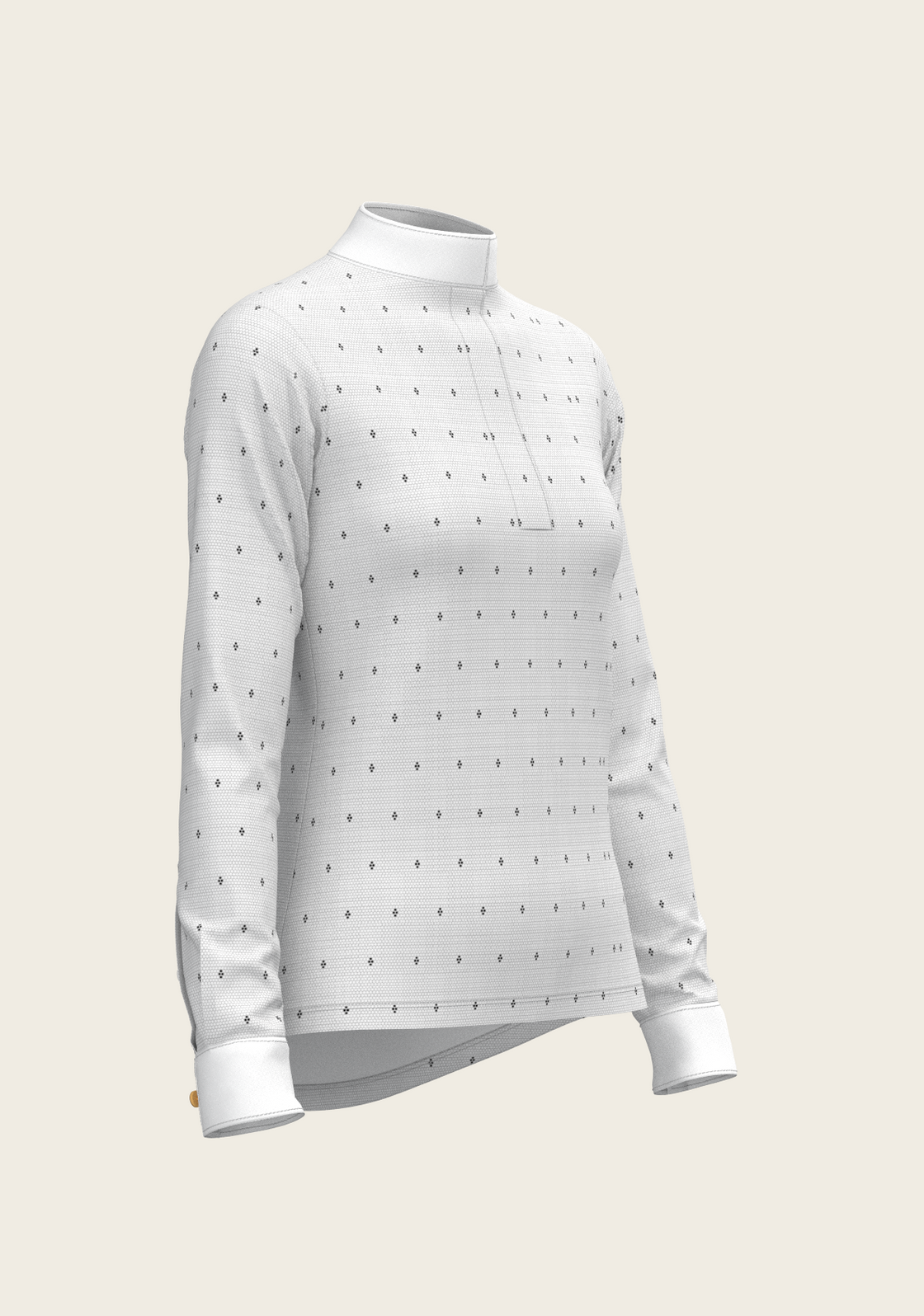 Mosaic 4 Dot Quarter Zip Long Sleeve Show Shirt