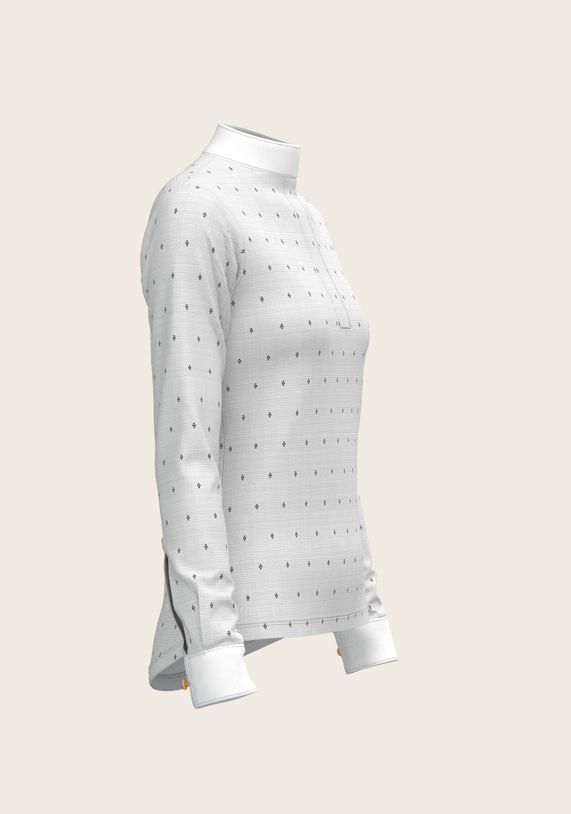 Mosaic 4 Dot Quarter Zip Long Sleeve Show Shirt