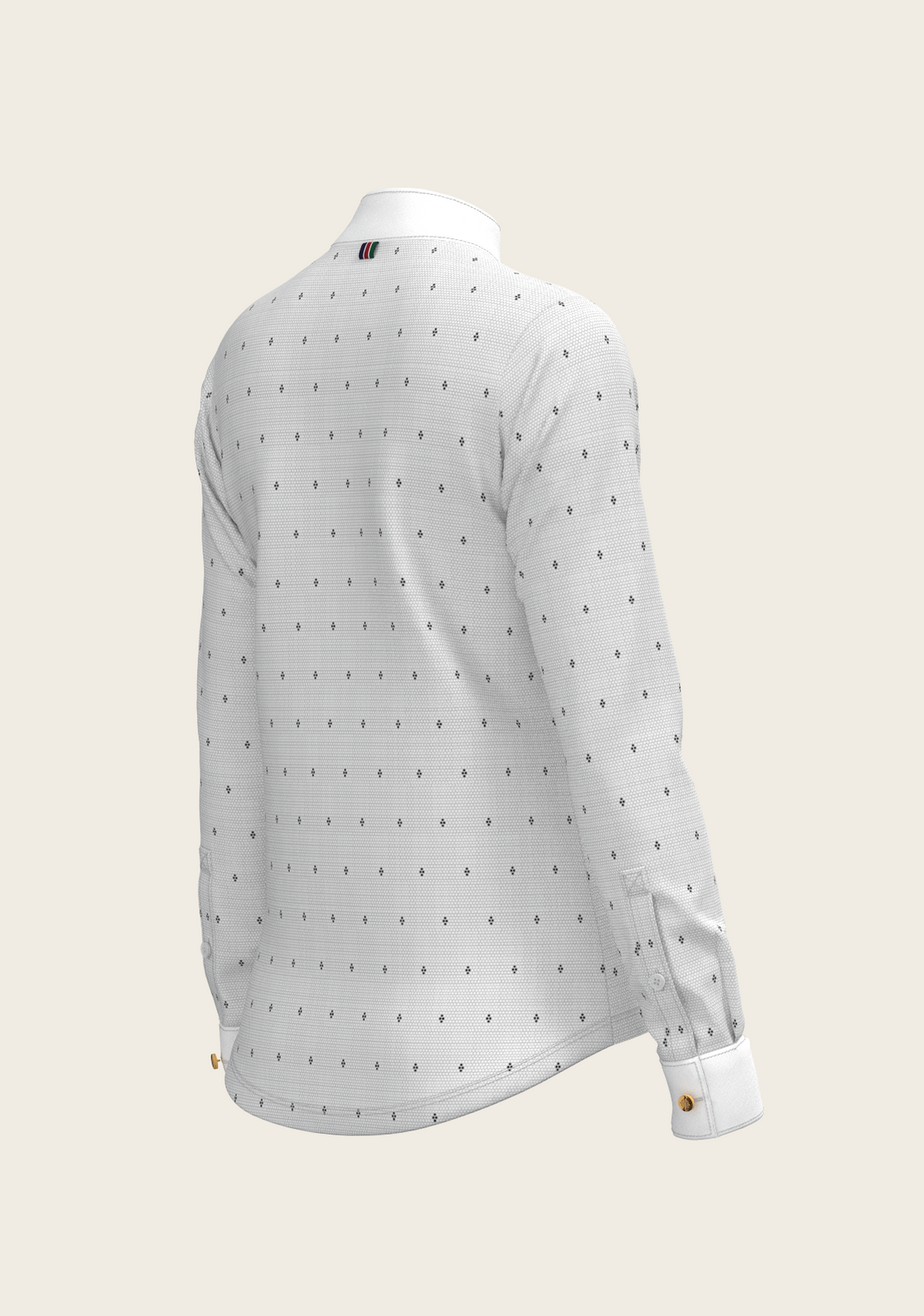 Mosaic 4 Dot Quarter Zip Long Sleeve Show Shirt