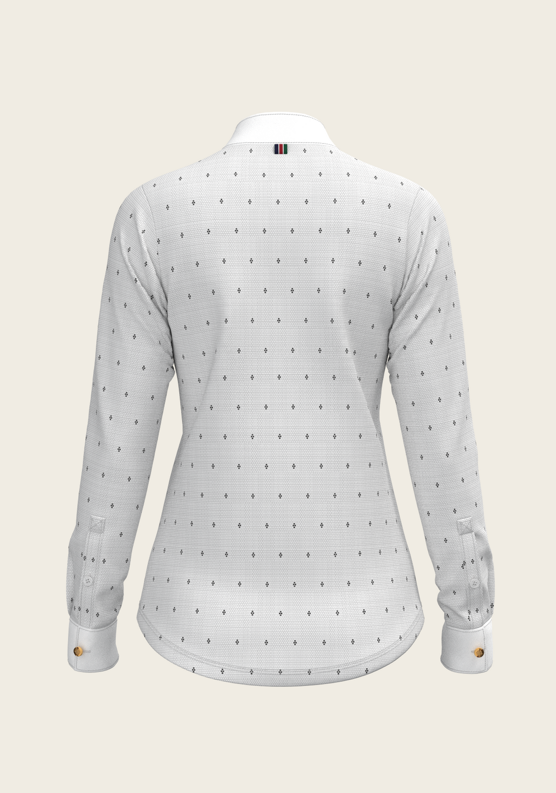 Mosaic 4 Dot Quarter Zip Long Sleeve Show Shirt