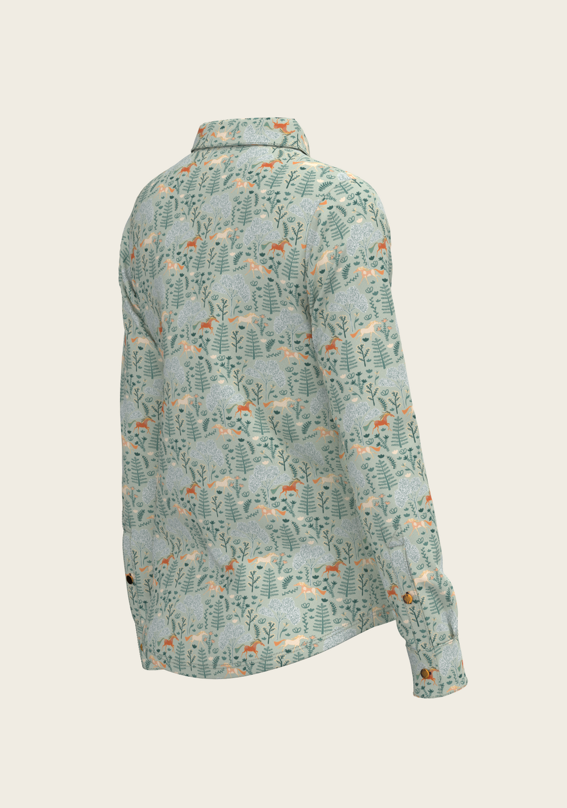  Forest on Lime Ladies Button Shirt