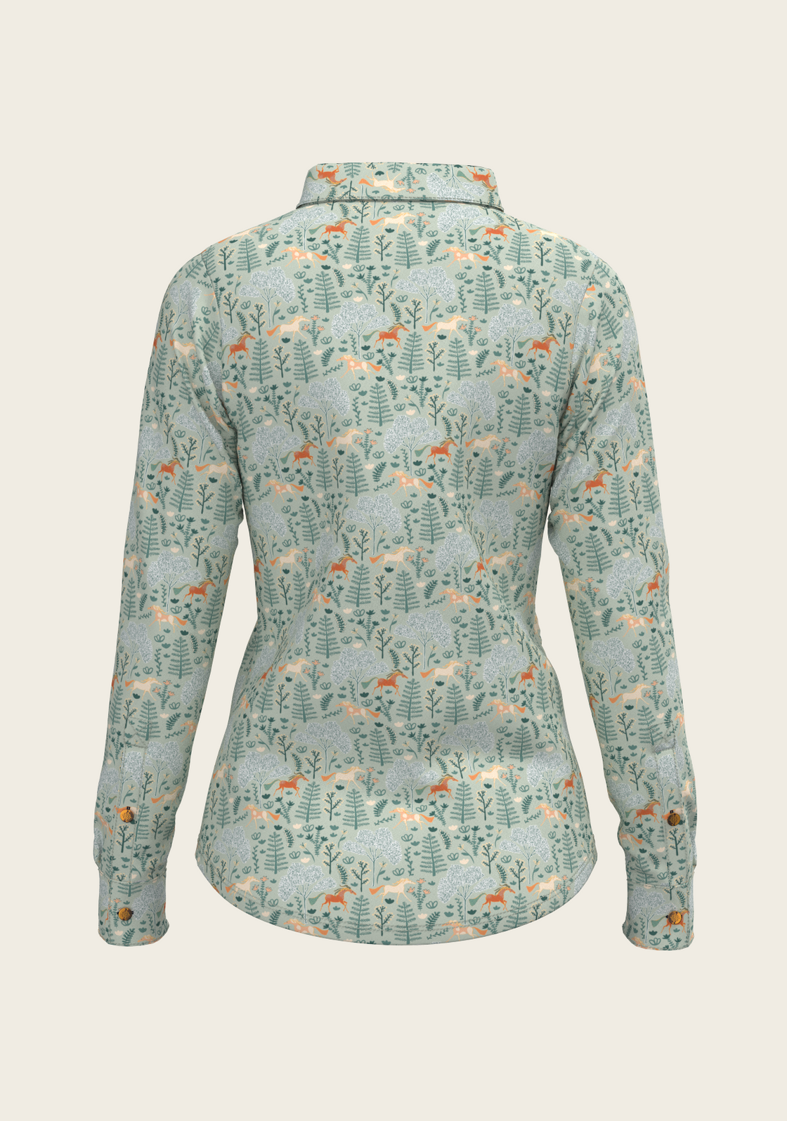  Forest on Lime Ladies Button Shirt