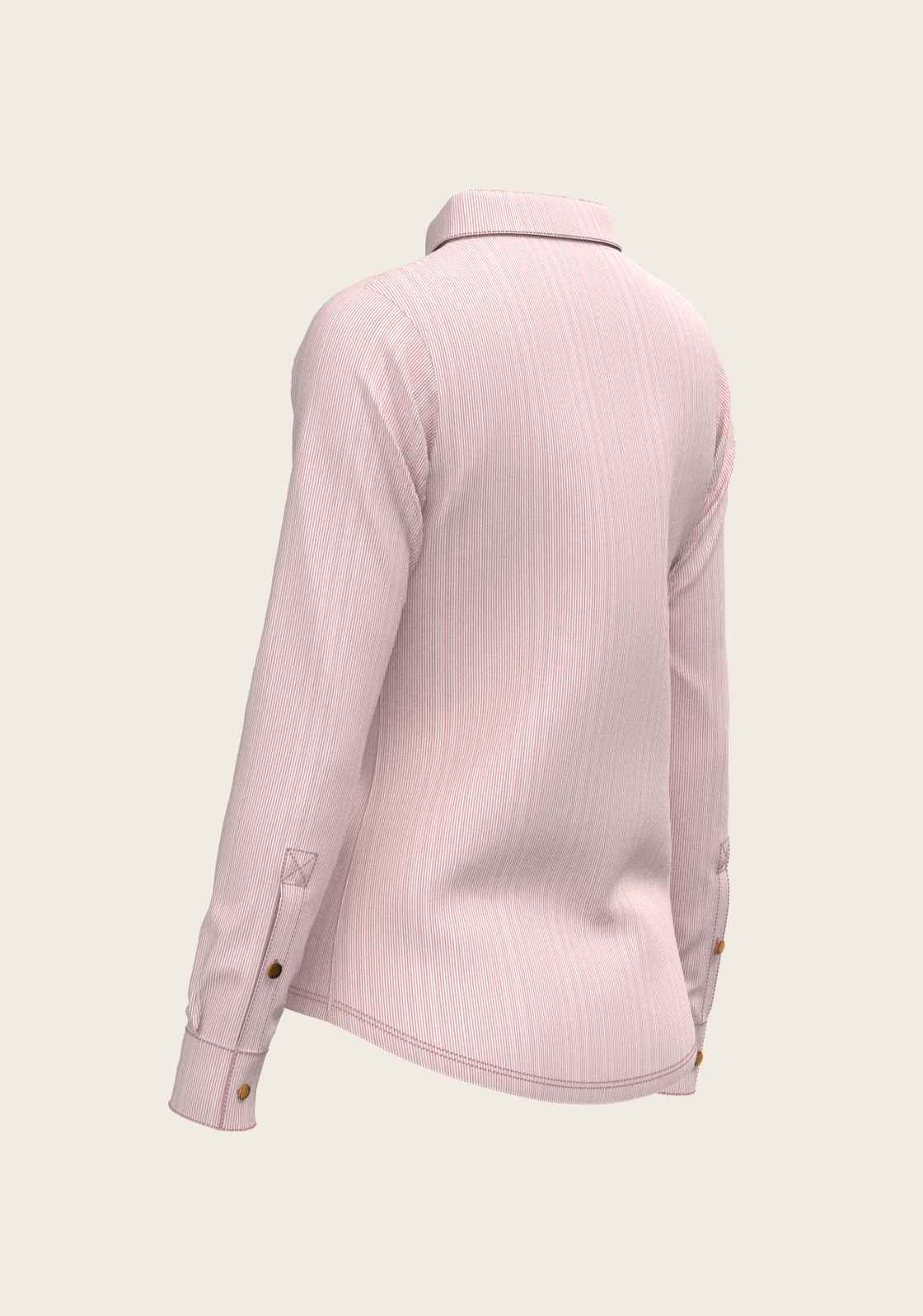  Stripes on Rose Ladies Button Shirt