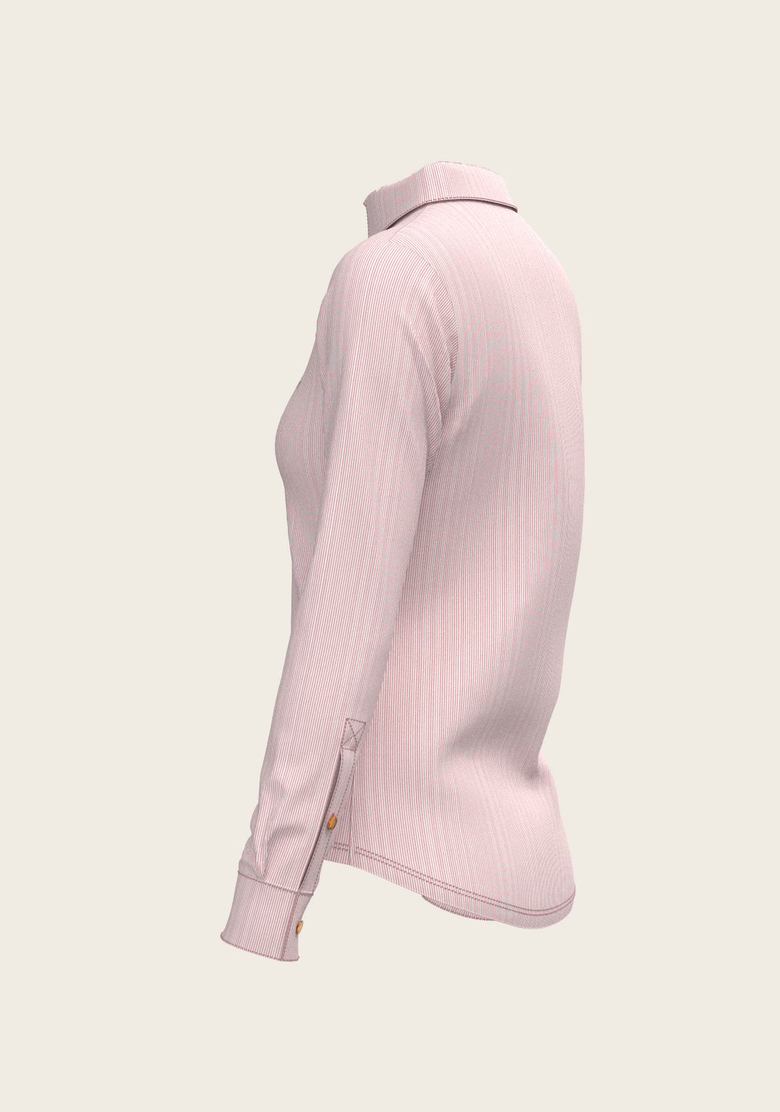  Stripes on Rose Ladies Button Shirt