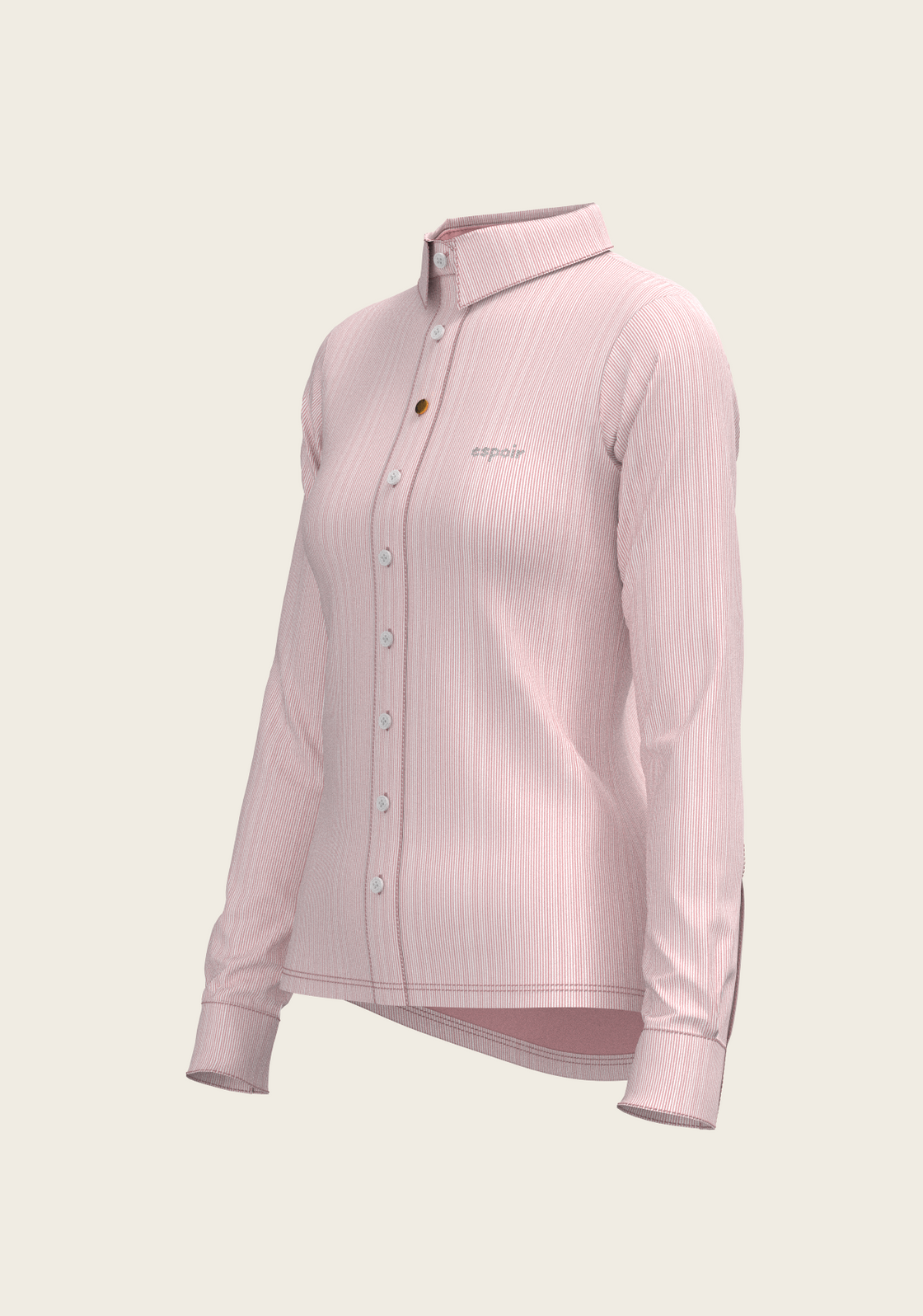 PRE ORDER • Stripes on Rose Ladies Button Shirt
