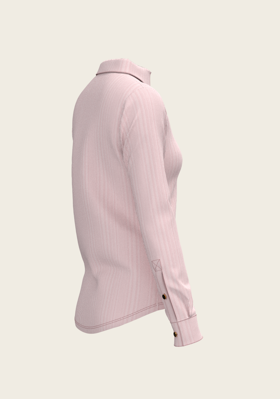  Stripes on Rose Ladies Button Shirt