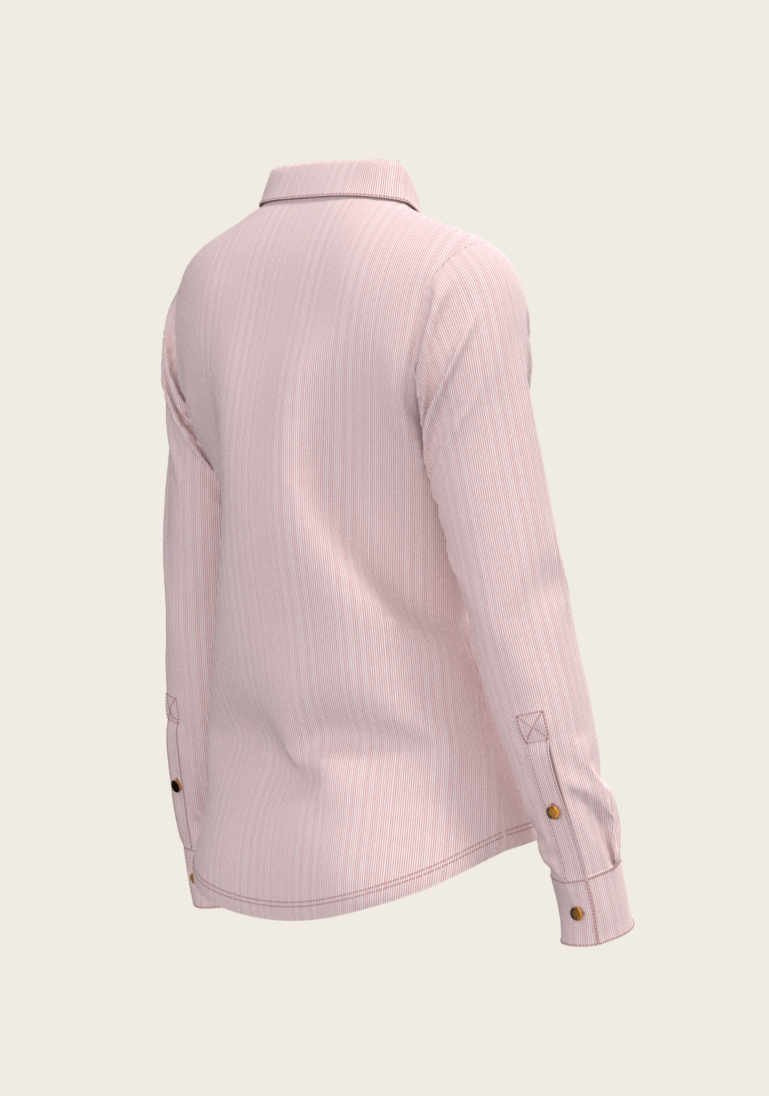  Stripes on Rose Ladies Button Shirt