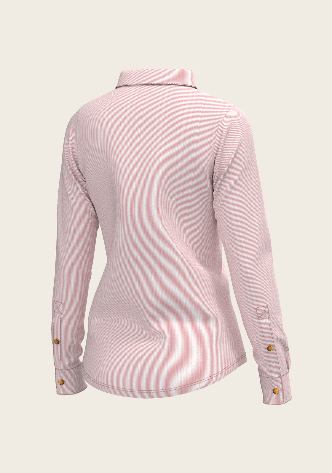  Stripes on Rose Ladies Button Shirt