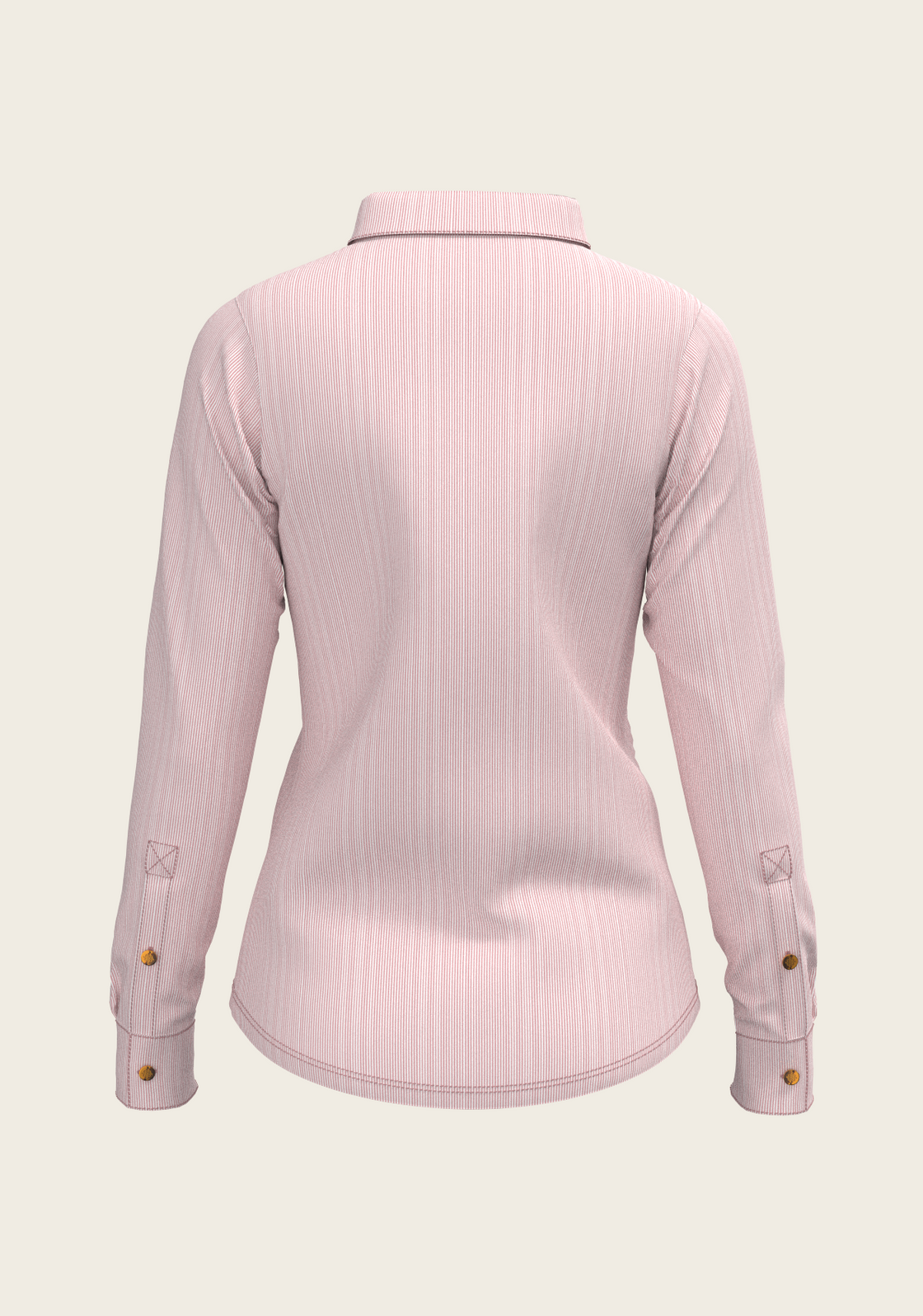  Stripes on Rose Ladies Button Shirt