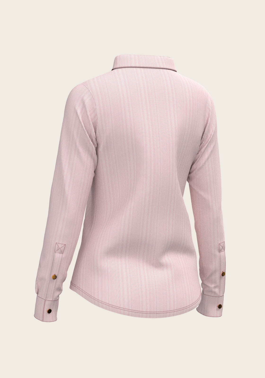  Stripes on Rose Ladies Button Shirt