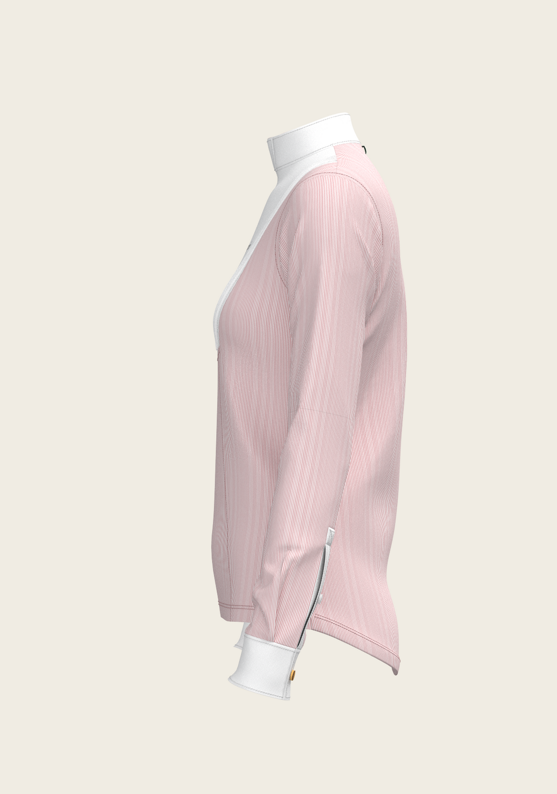 PRE ORDER • Stripes in Rose Short Pleated Long Sleeve Show Shirt