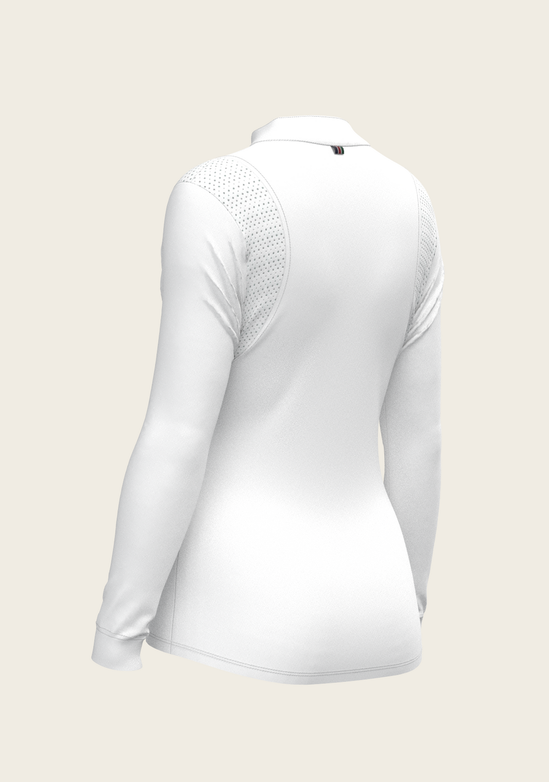  White with Bouquet on Rose Inner Long Sleeve Sport Show Shirt