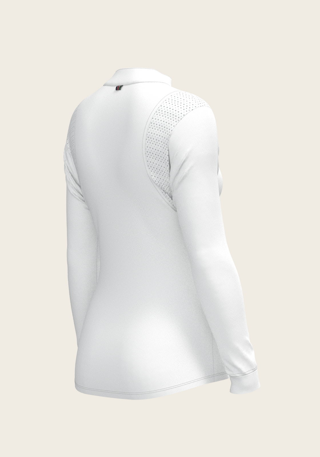  White with Bouquet on Rose Inner Long Sleeve Sport Show Shirt