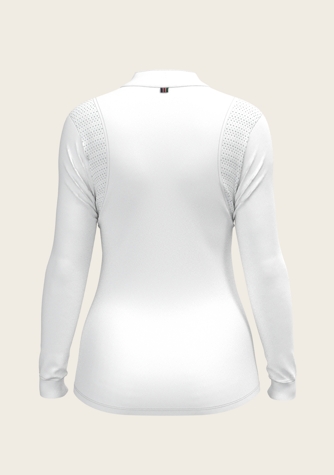  White with Bouquet on Rose Inner Long Sleeve Sport Show Shirt