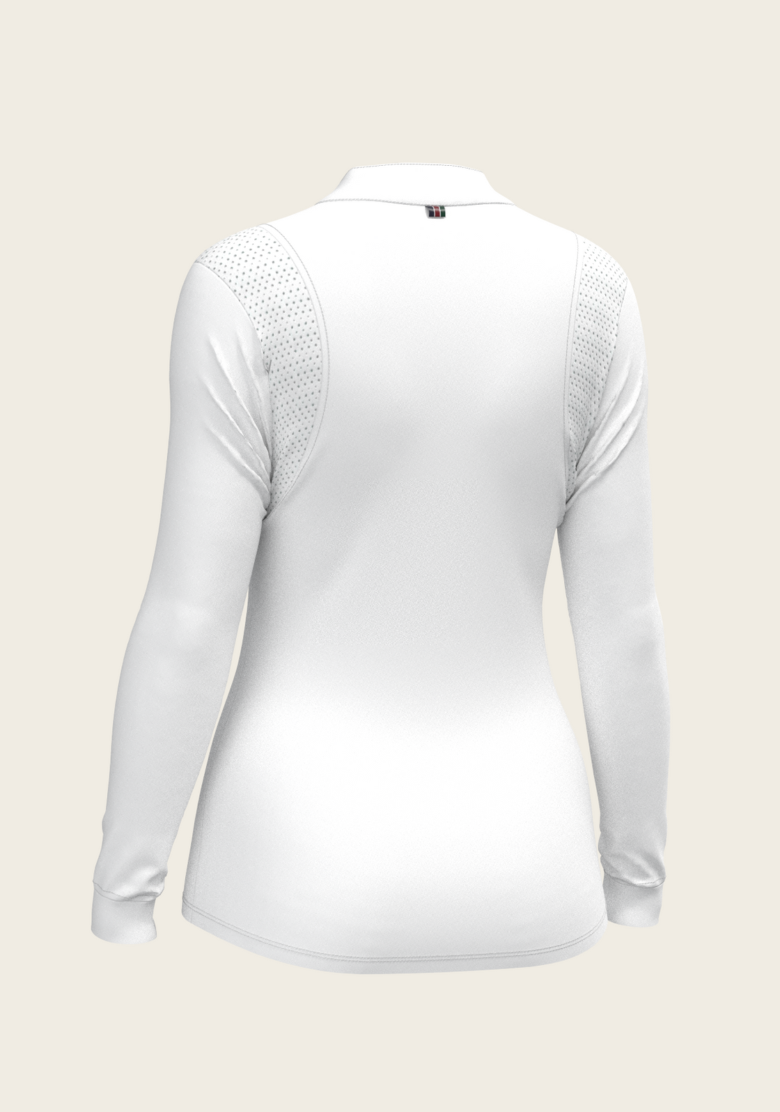  White with Bouquet on Rose Inner Long Sleeve Sport Show Shirt