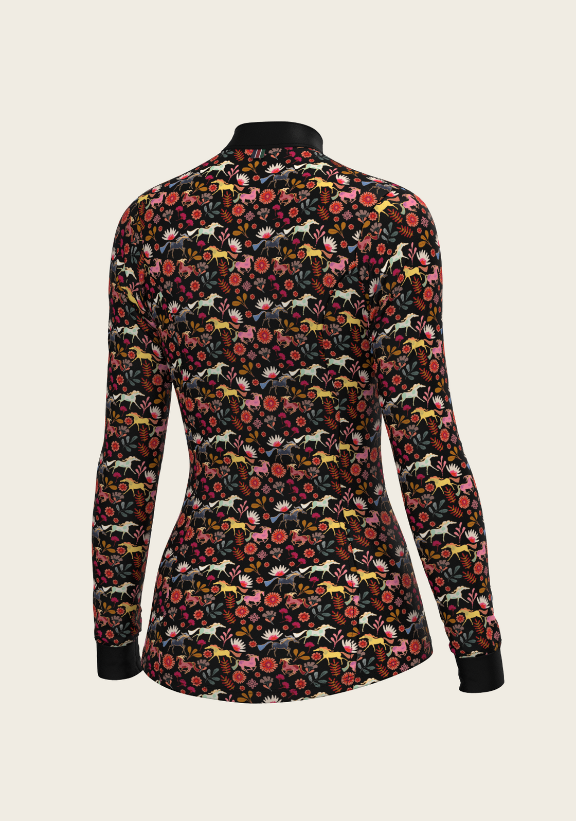  Bouquet on Black Quarter Zip Sun Shirt