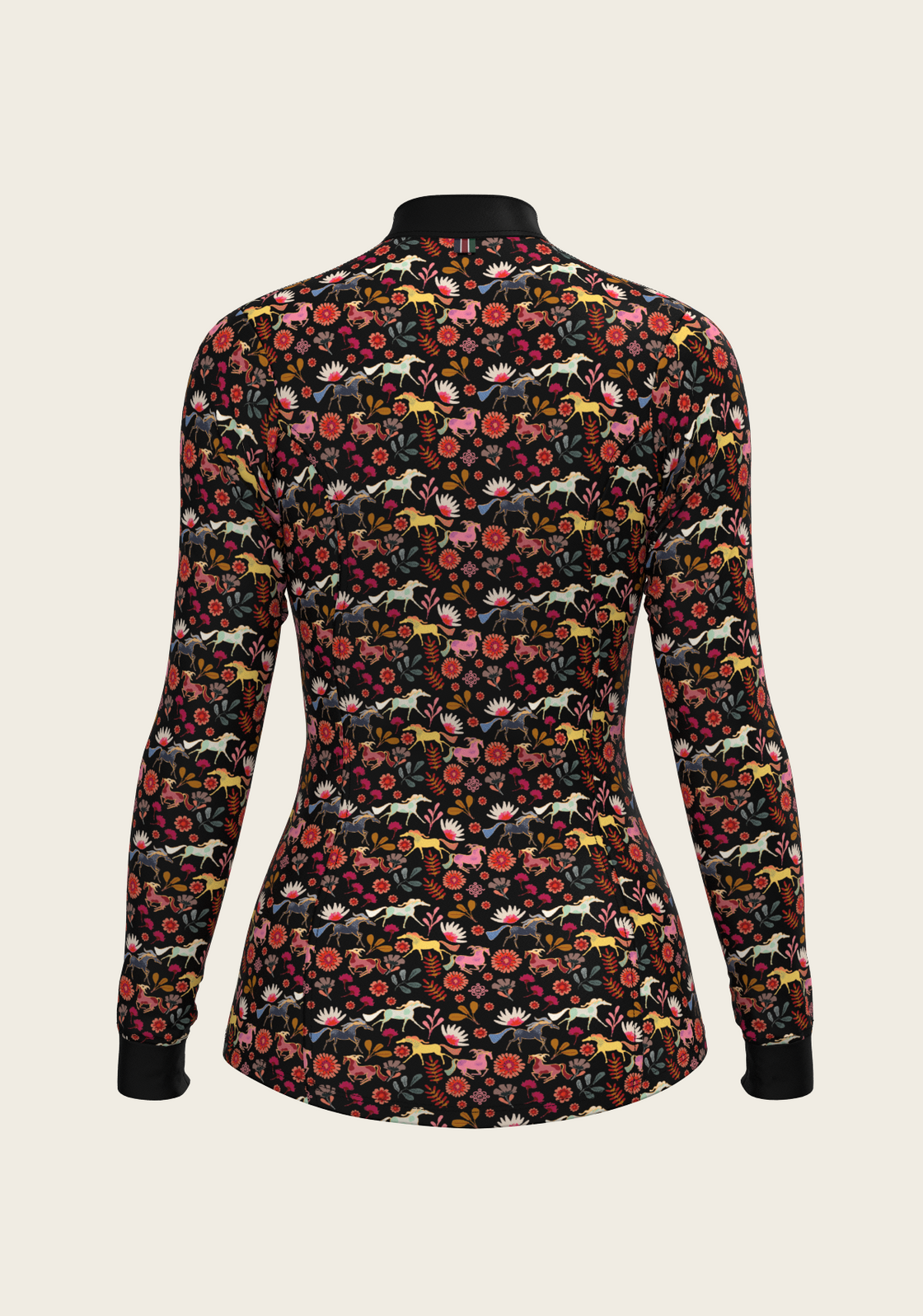  Bouquet on Black Quarter Zip Sun Shirt