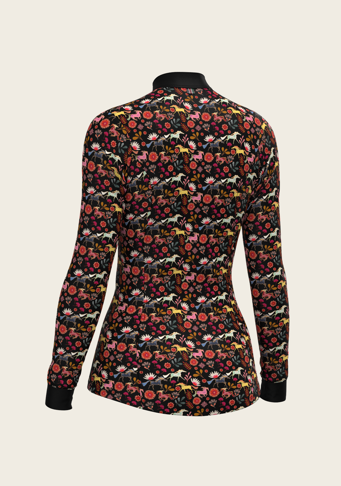  Bouquet on Black Quarter Zip Sun Shirt