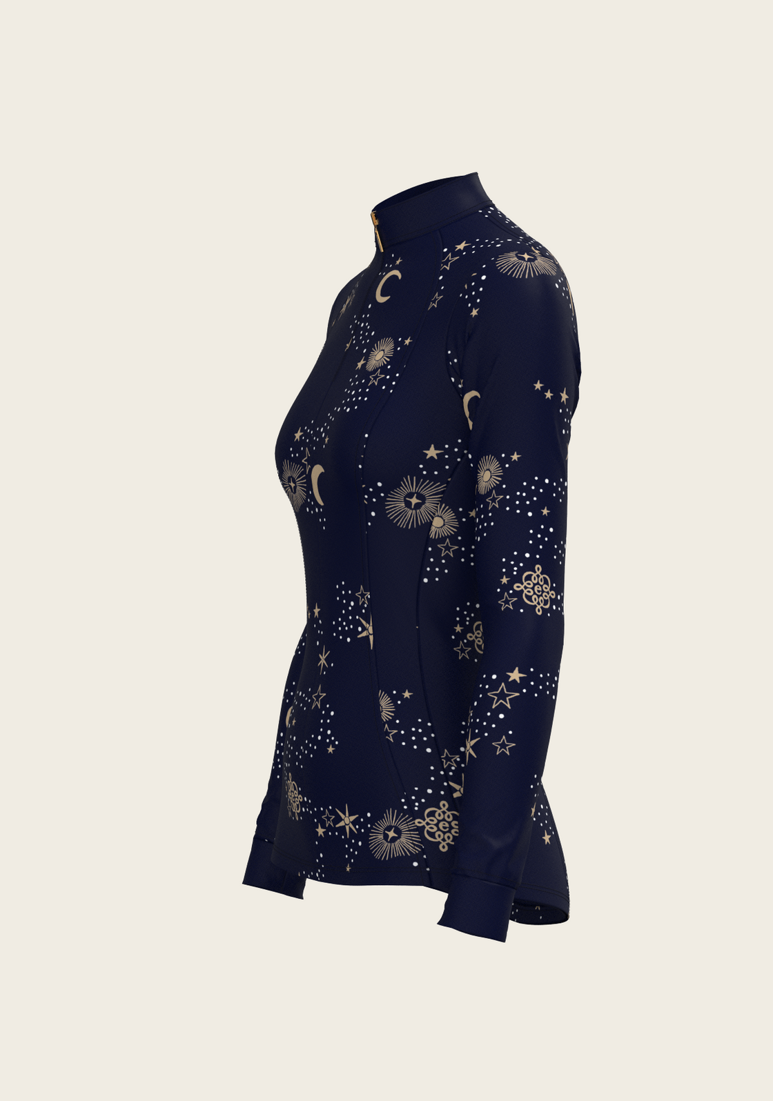  Stars on Navy Quarter Zip Sun Shirt