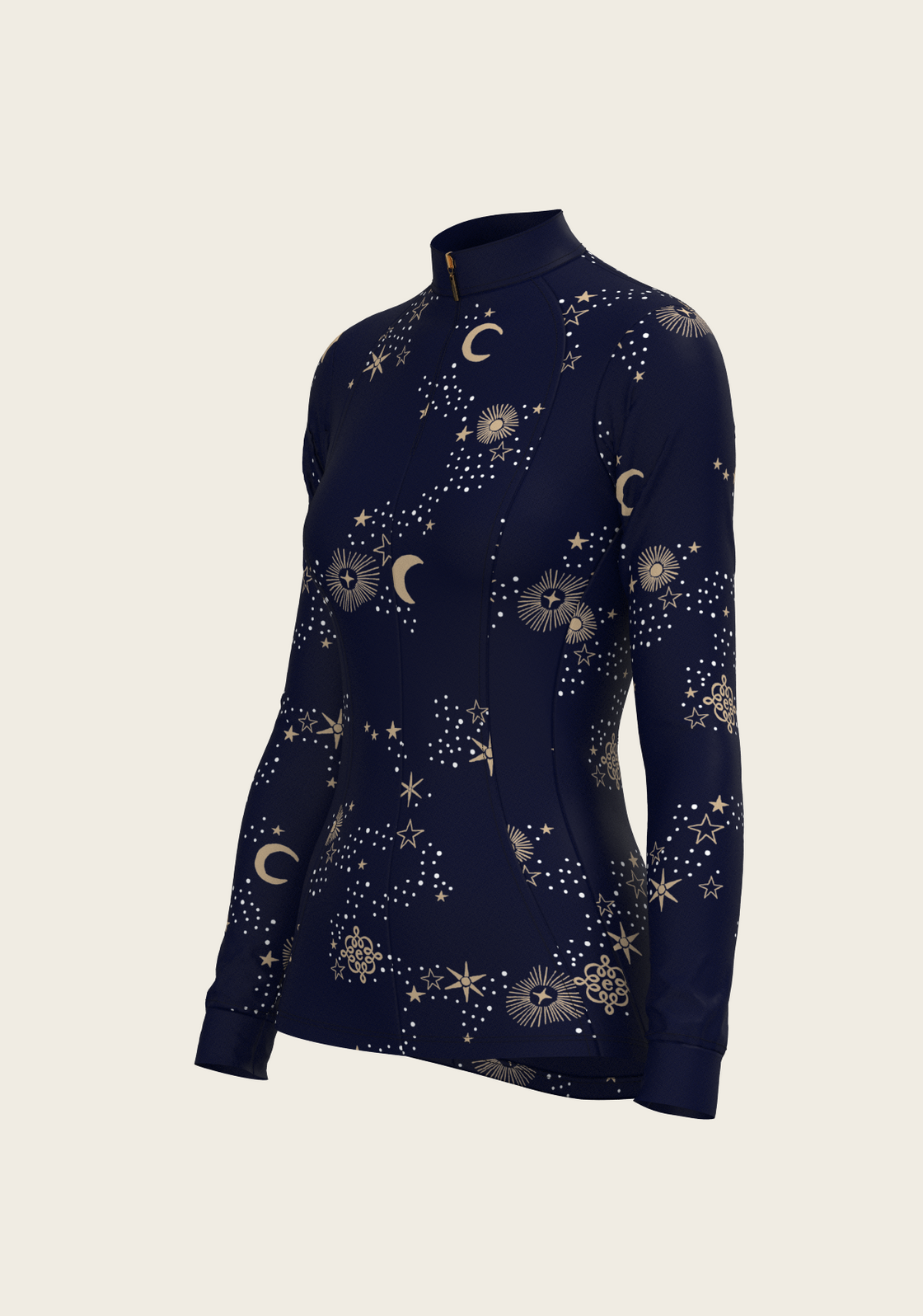  Stars on Navy Quarter Zip Sun Shirt