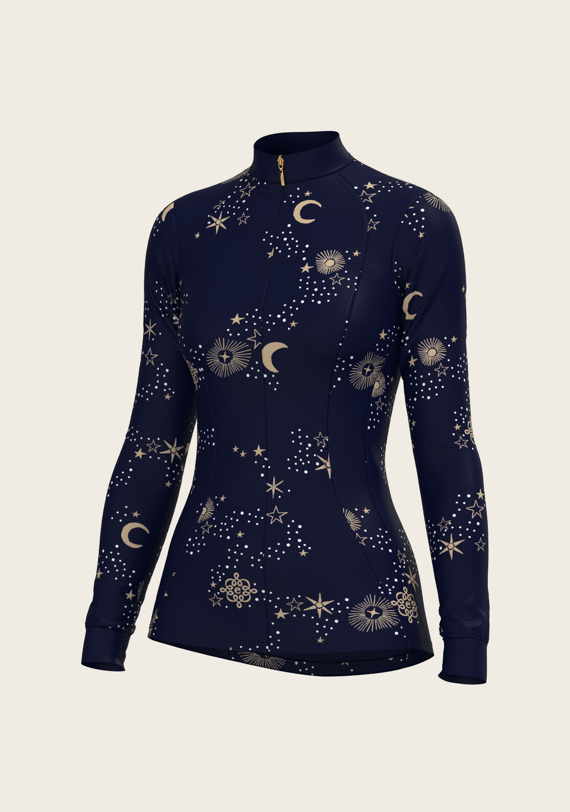  Stars on Navy Quarter Zip Sun Shirt