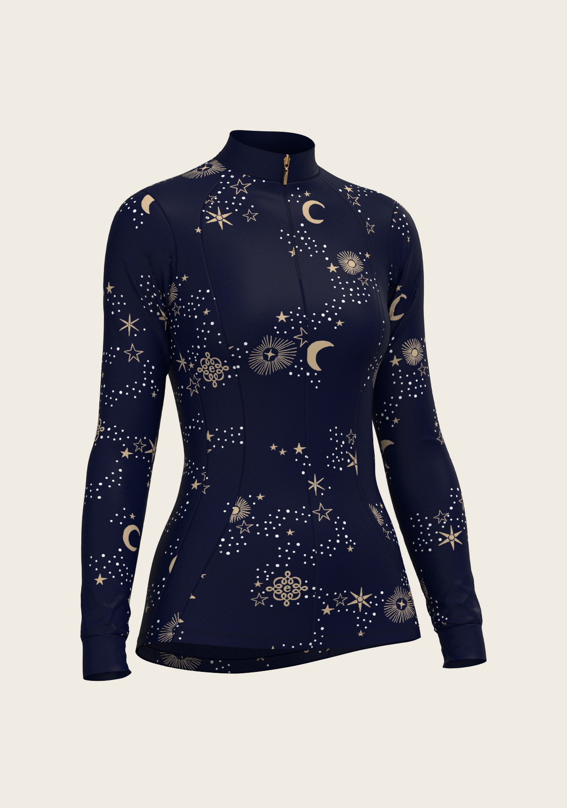  Stars on Navy Quarter Zip Sun Shirt