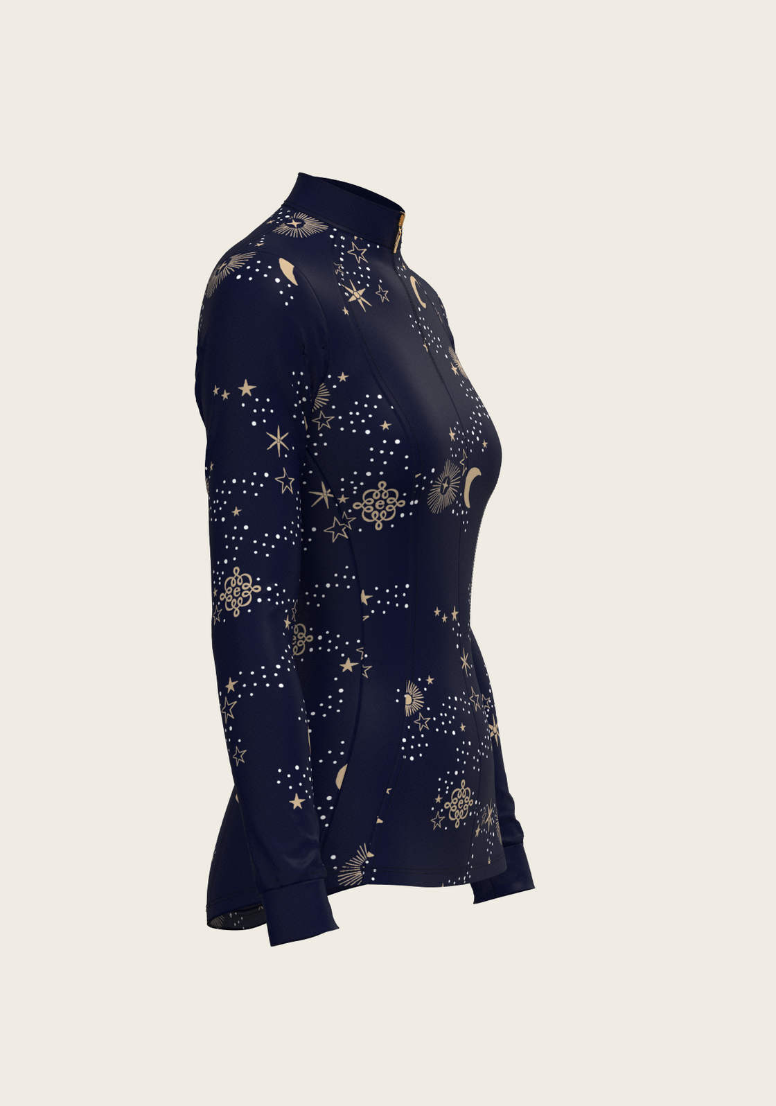  Stars on Navy Quarter Zip Sun Shirt