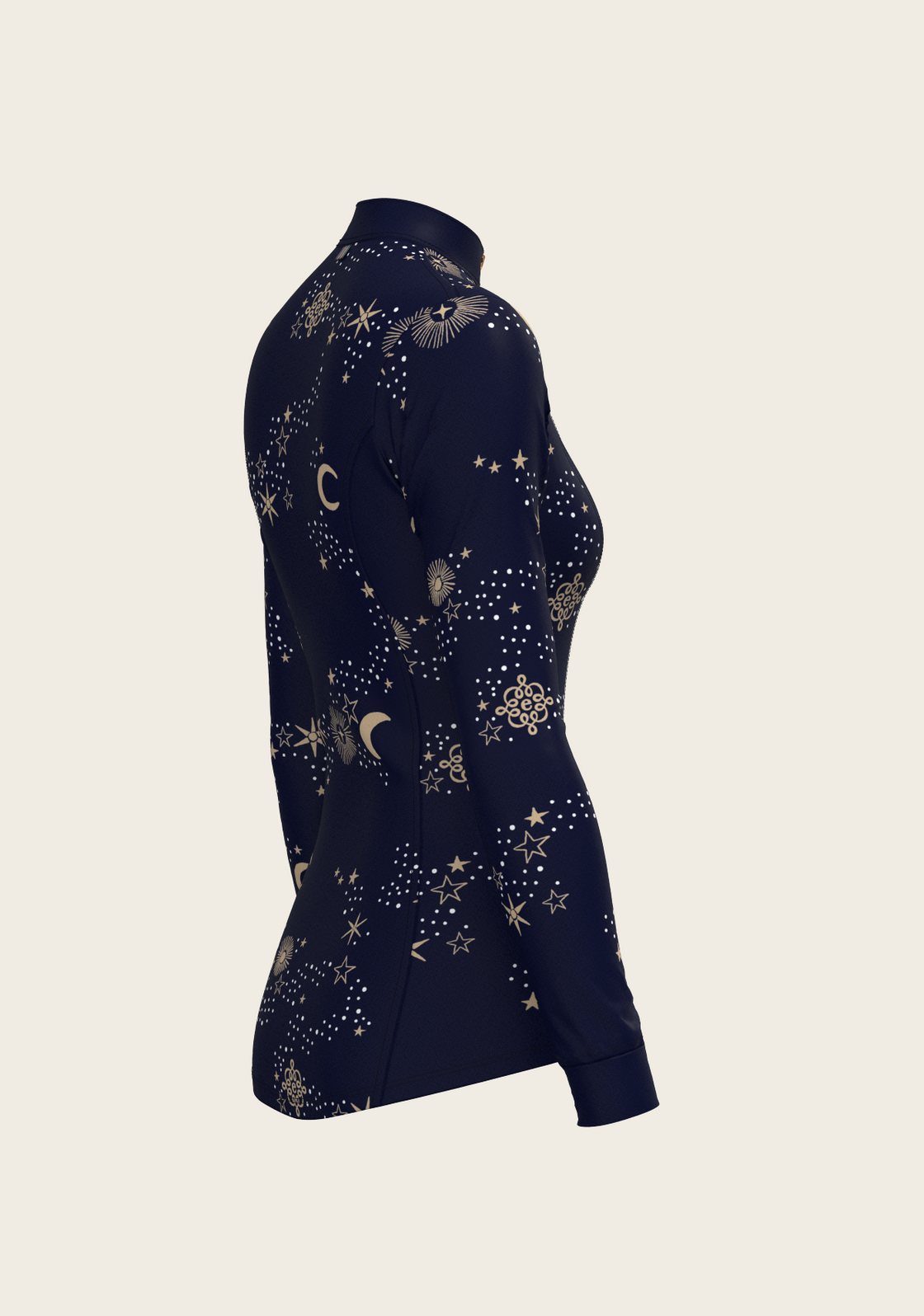  Stars on Navy Quarter Zip Sun Shirt