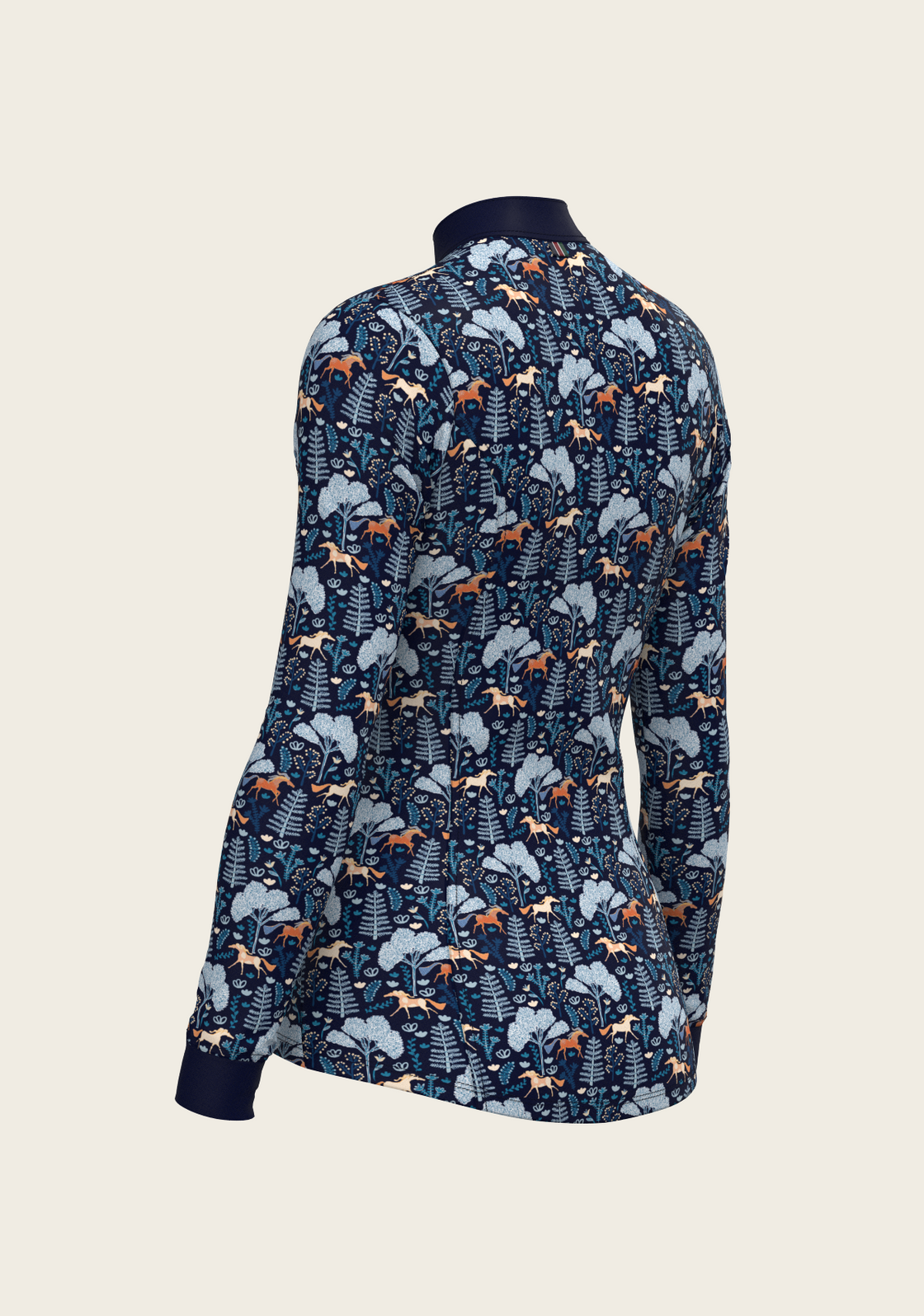  Forest on Navy Quarter Zip Sun Shirt