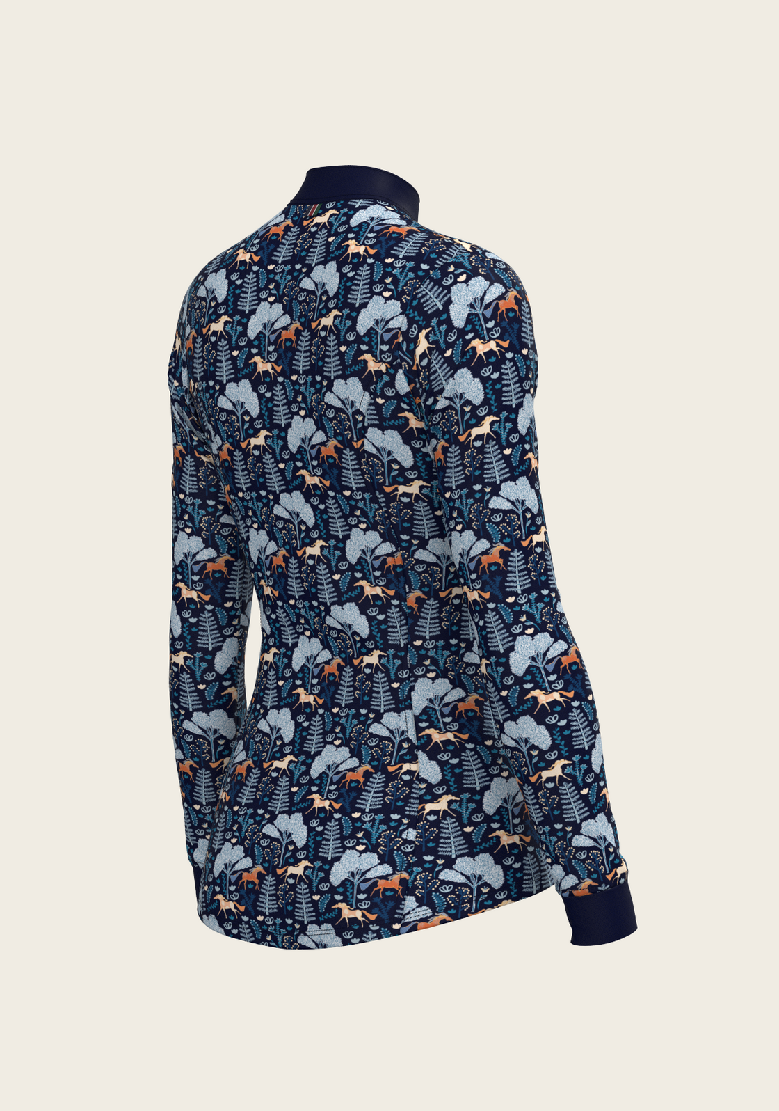  Forest on Navy Quarter Zip Sun Shirt