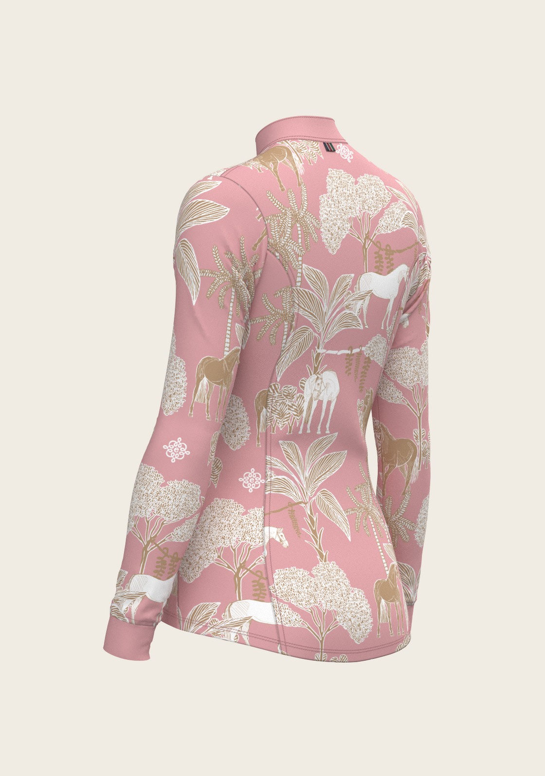  Island Horses on Rose Quarter Zip Sun Shirt