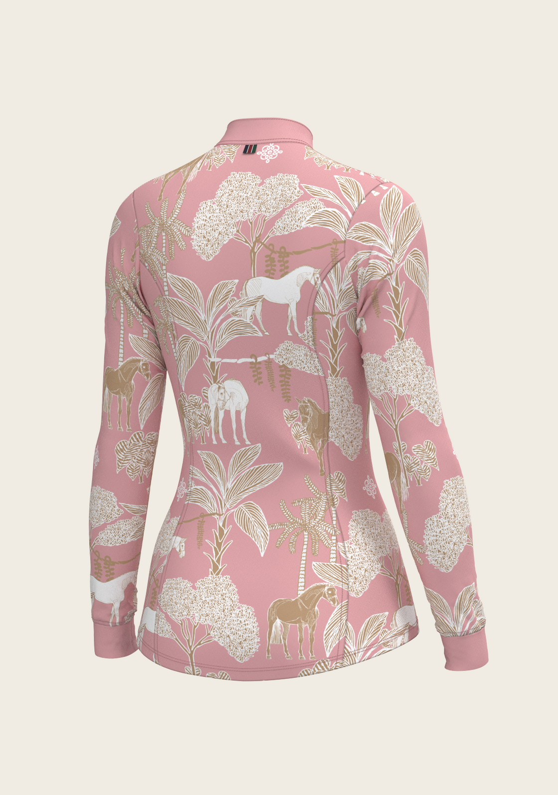  Island Horses on Rose Quarter Zip Sun Shirt