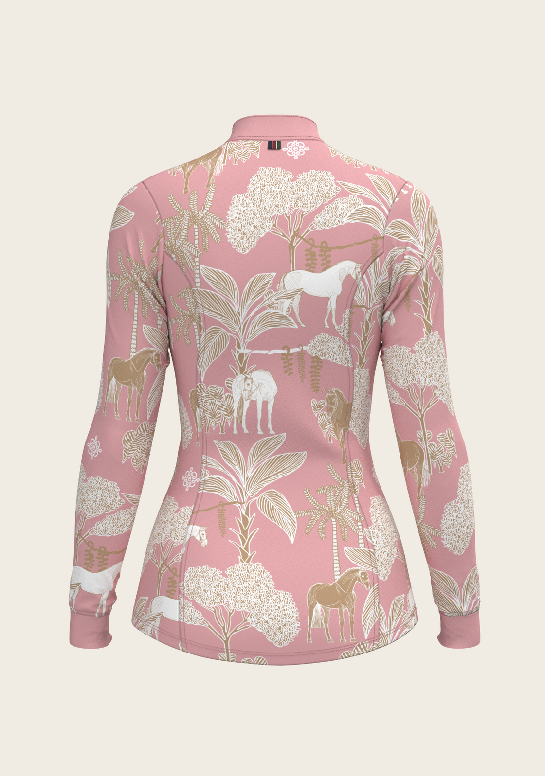  Island Horses on Rose Quarter Zip Sun Shirt