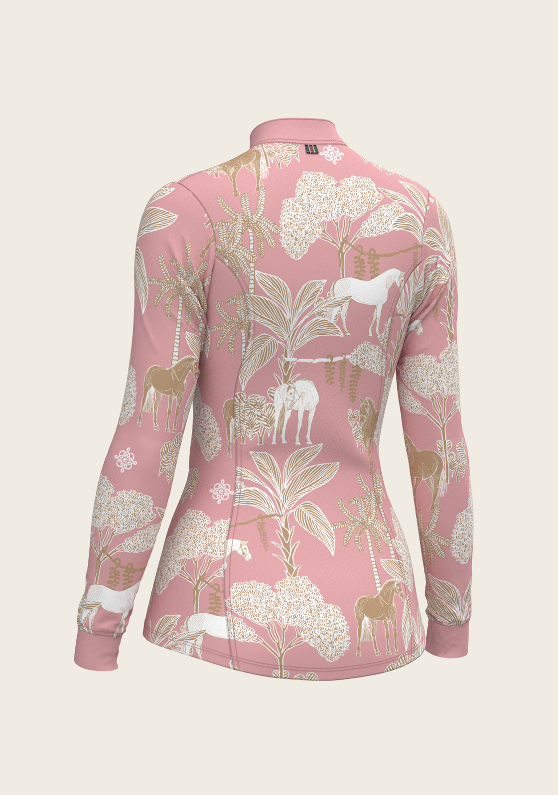  Island Horses on Rose Quarter Zip Sun Shirt