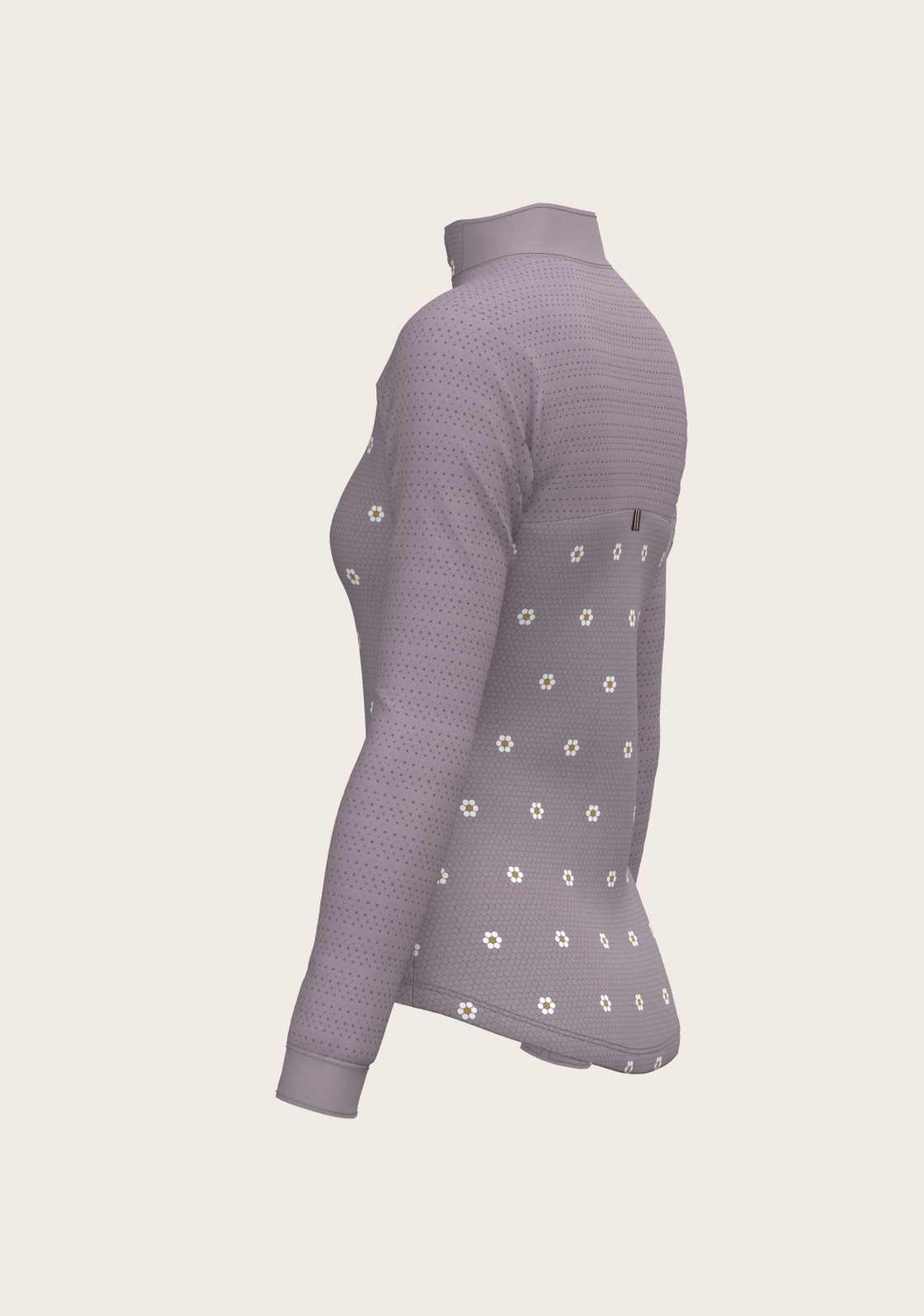 Mosaic Daises in Lavender Long Sleeve Sport Sun Shirt