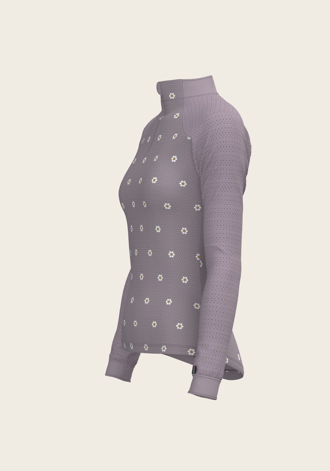 Mosaic Daises in Lavender Long Sleeve Sport Sun Shirt