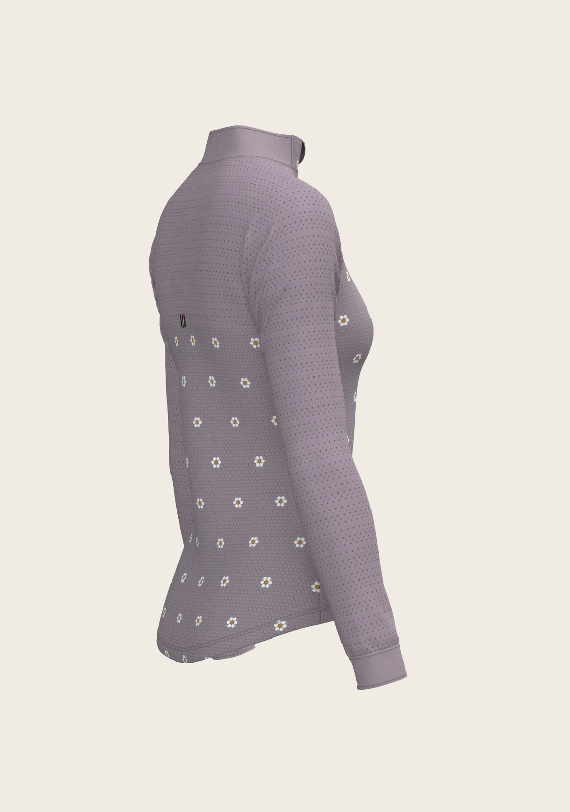 Mosaic Daises in Lavender Long Sleeve Sport Sun Shirt