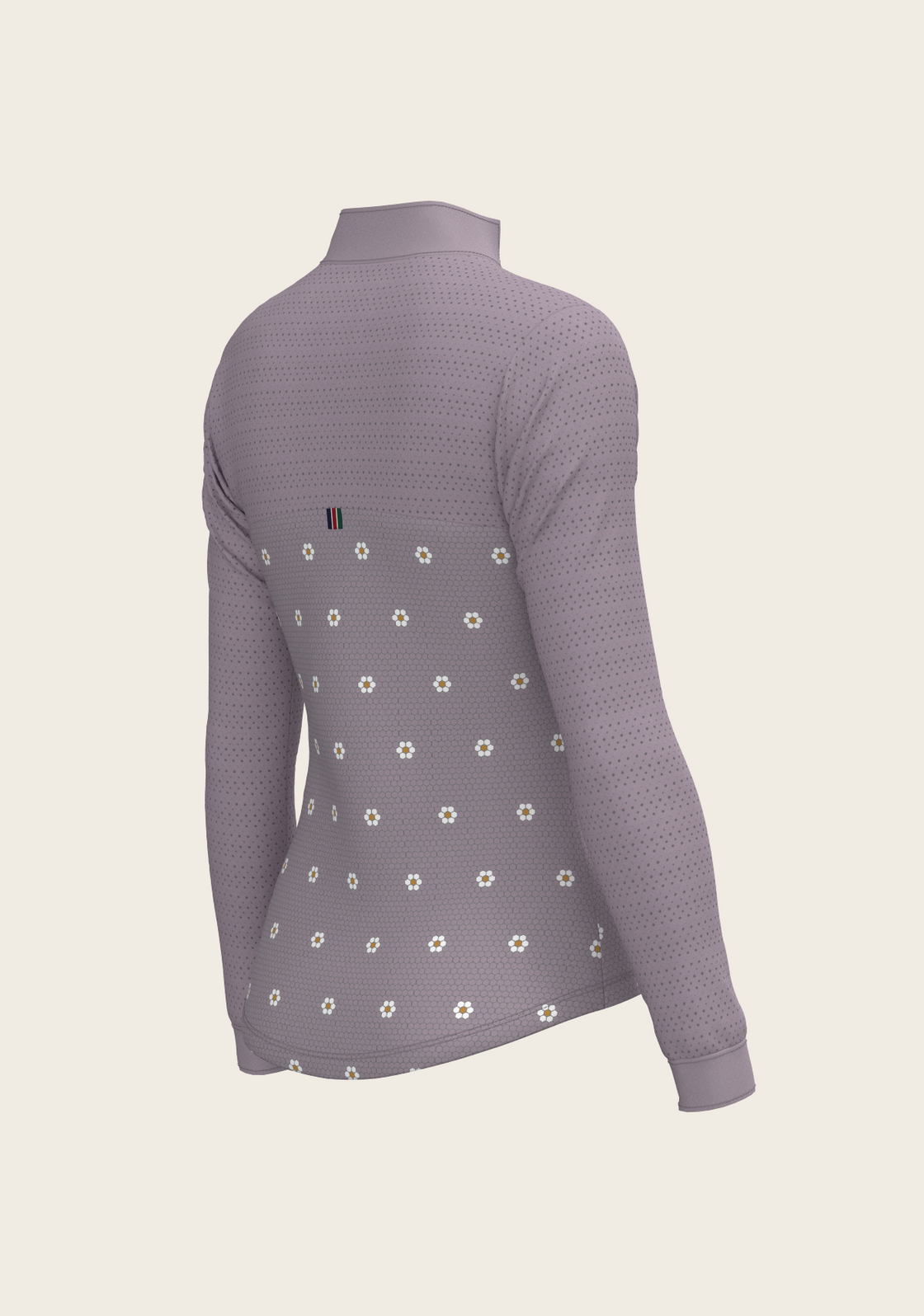 Mosaic Daises in Lavender Long Sleeve Sport Sun Shirt