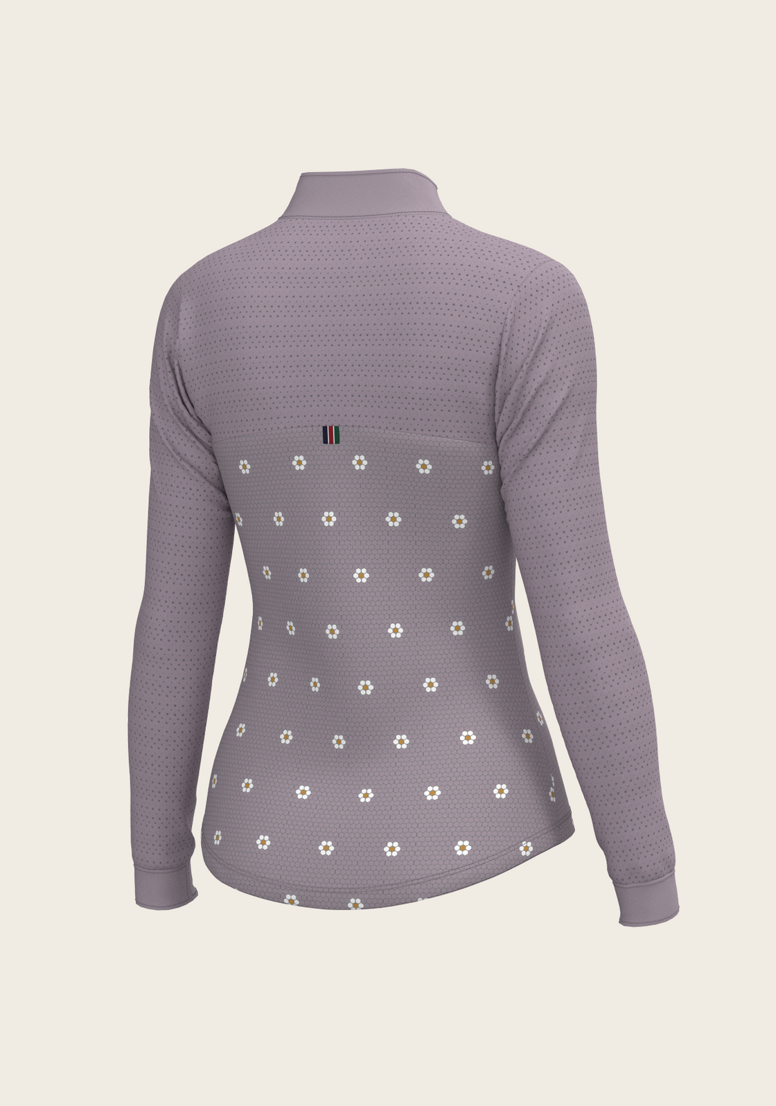 Mosaic Daises in Lavender Long Sleeve Sport Sun Shirt