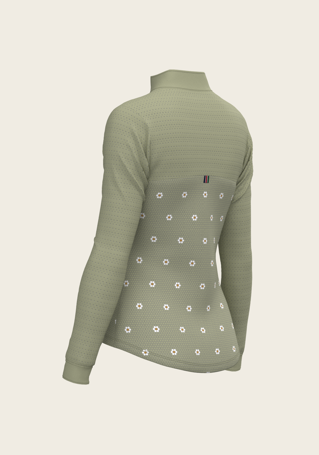 Mosaic Daises in Olive Long Sleeve Sport Sun Shirt