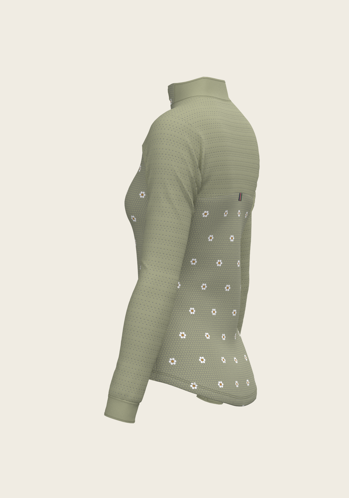 Mosaic Daises in Olive Long Sleeve Sport Sun Shirt