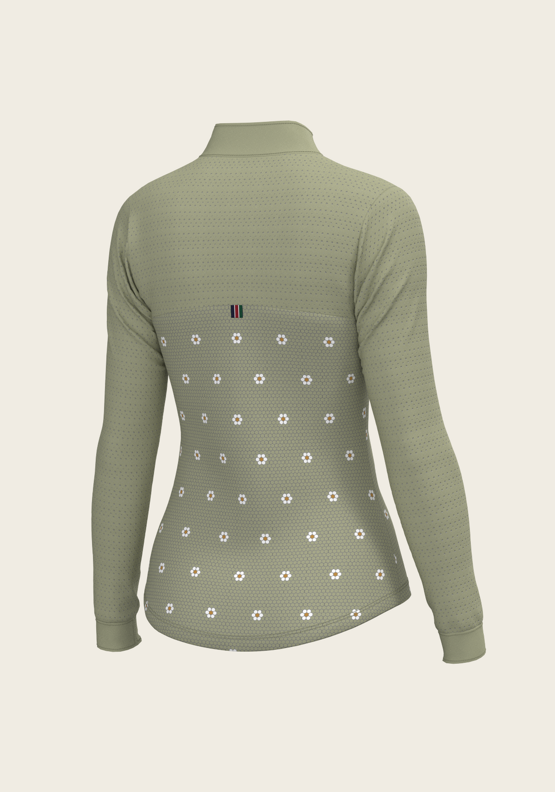 Mosaic Daises in Olive Long Sleeve Sport Sun Shirt