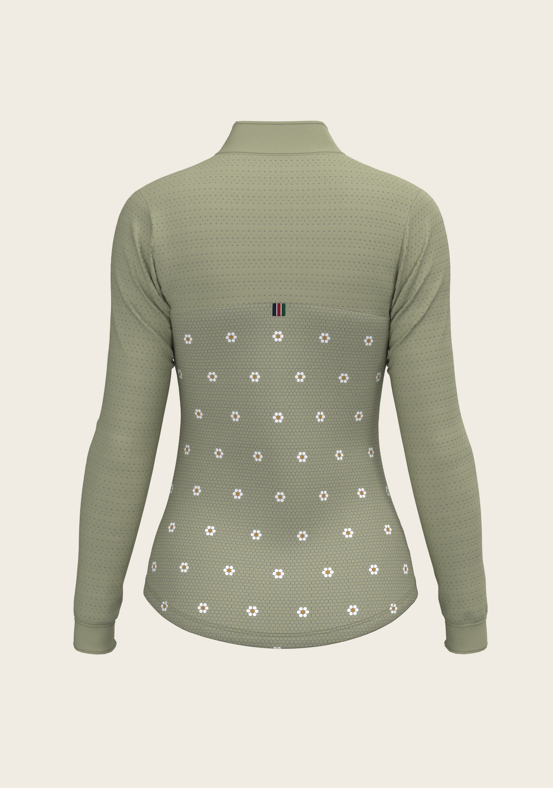 Mosaic Daises in Olive Long Sleeve Sport Sun Shirt