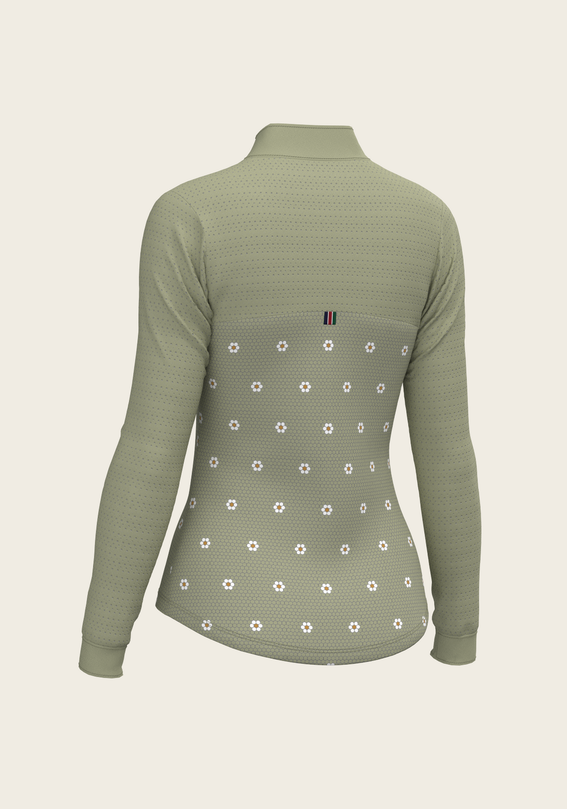 Mosaic Daises in Olive Long Sleeve Sport Sun Shirt