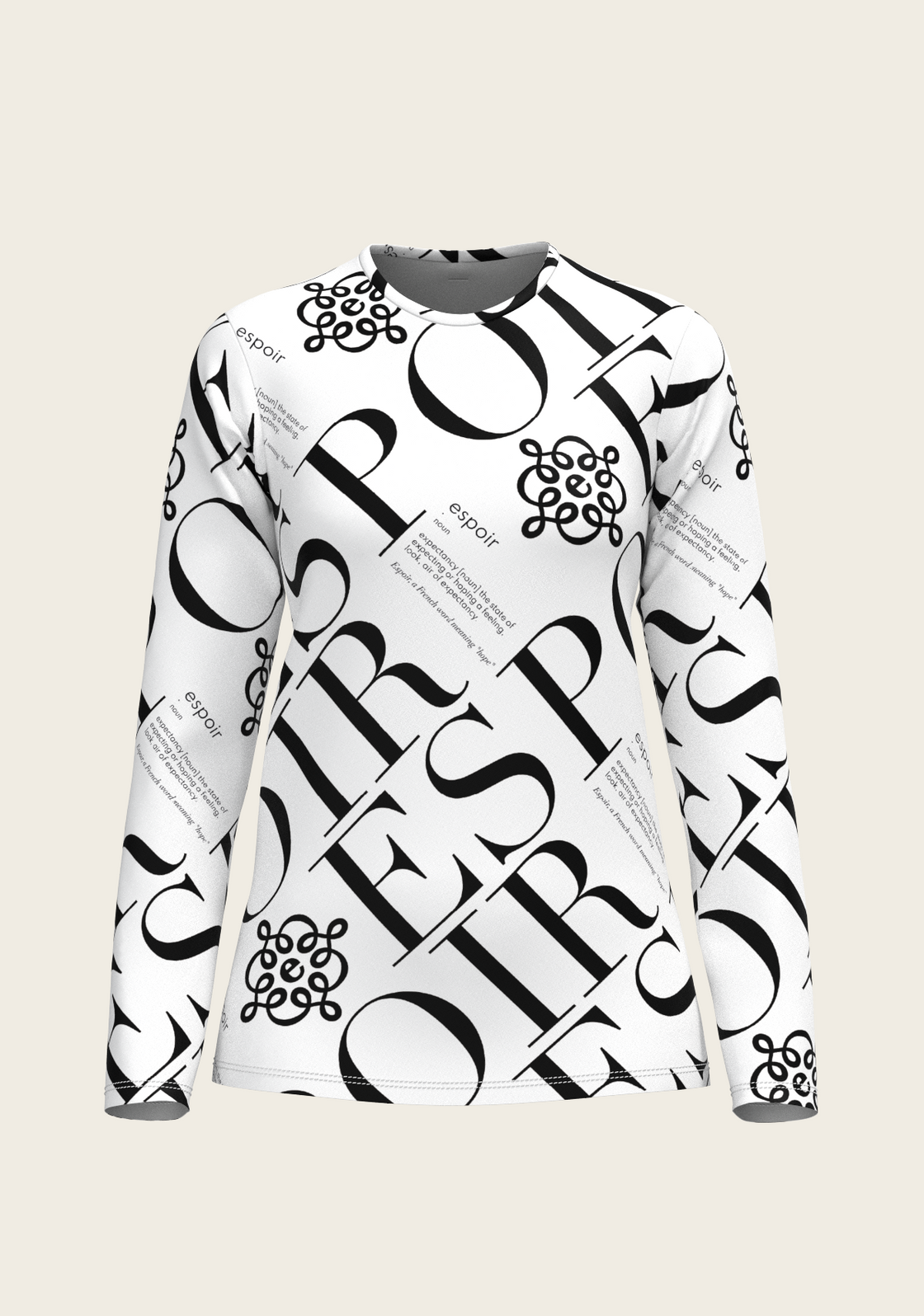 ESPOIR Monochrome Long Sleeve Sport T-Shirt