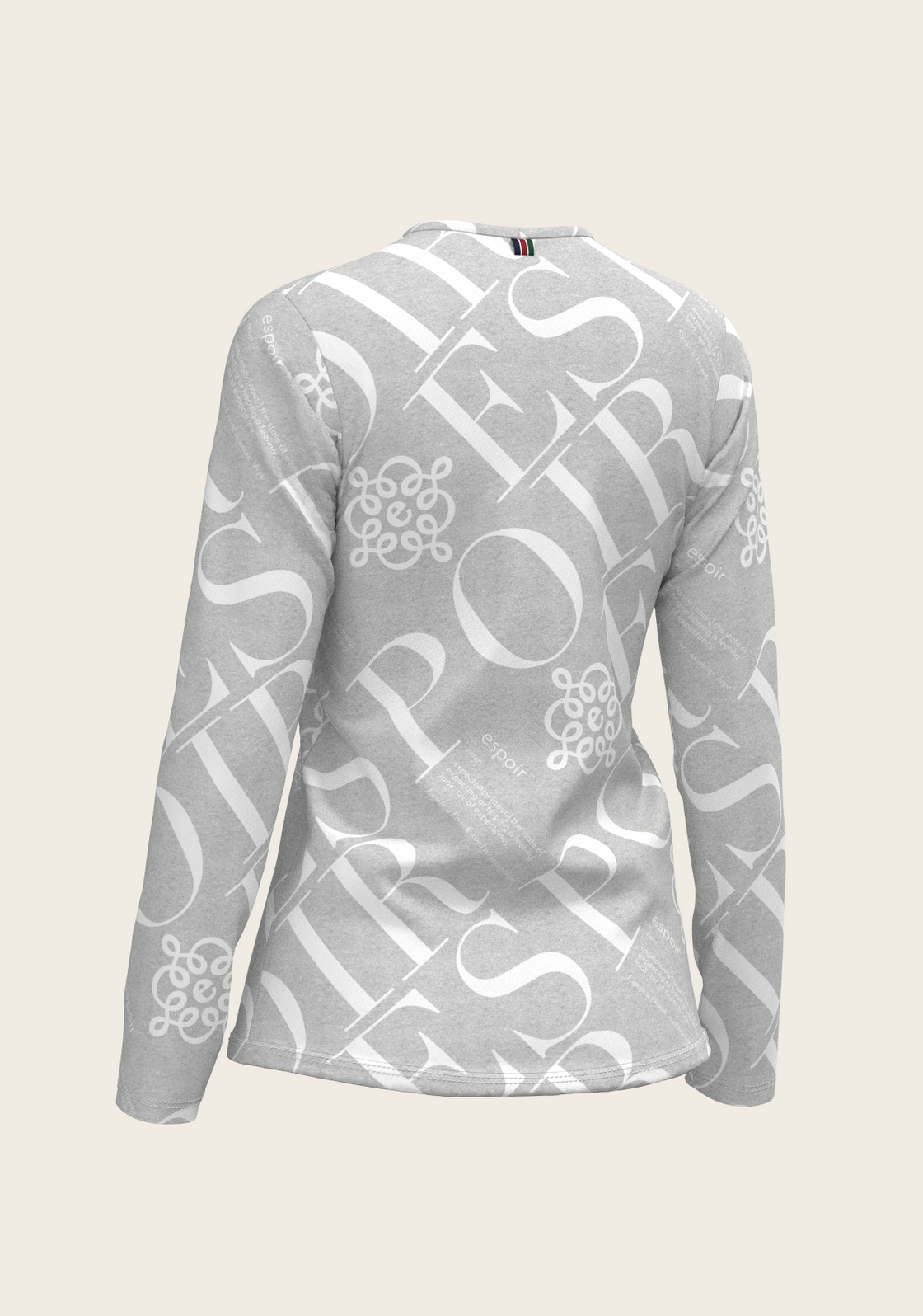 ESPOIR Melange Grey Long Sleeve Sport T-Shirt