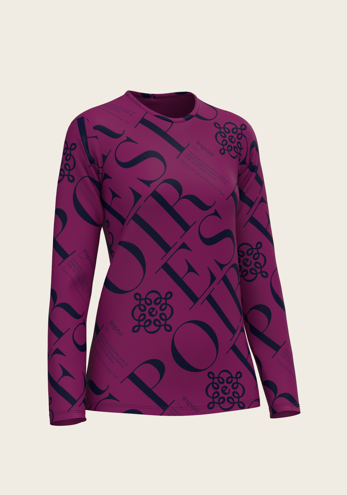 ESPOIR Berry Long Sleeve Sport T-Shirt