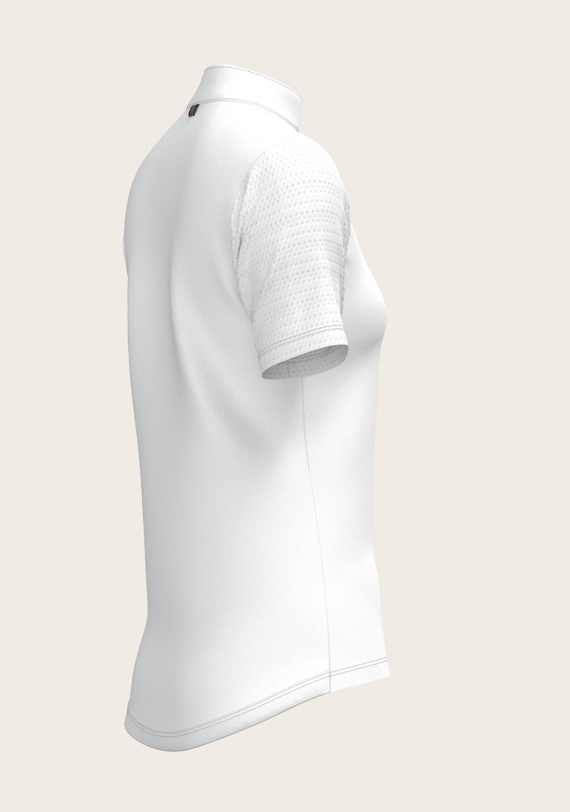 PRE ORDER • White with Rosettes in Lime Green Inner Details Short Sleeve Show Shirt
