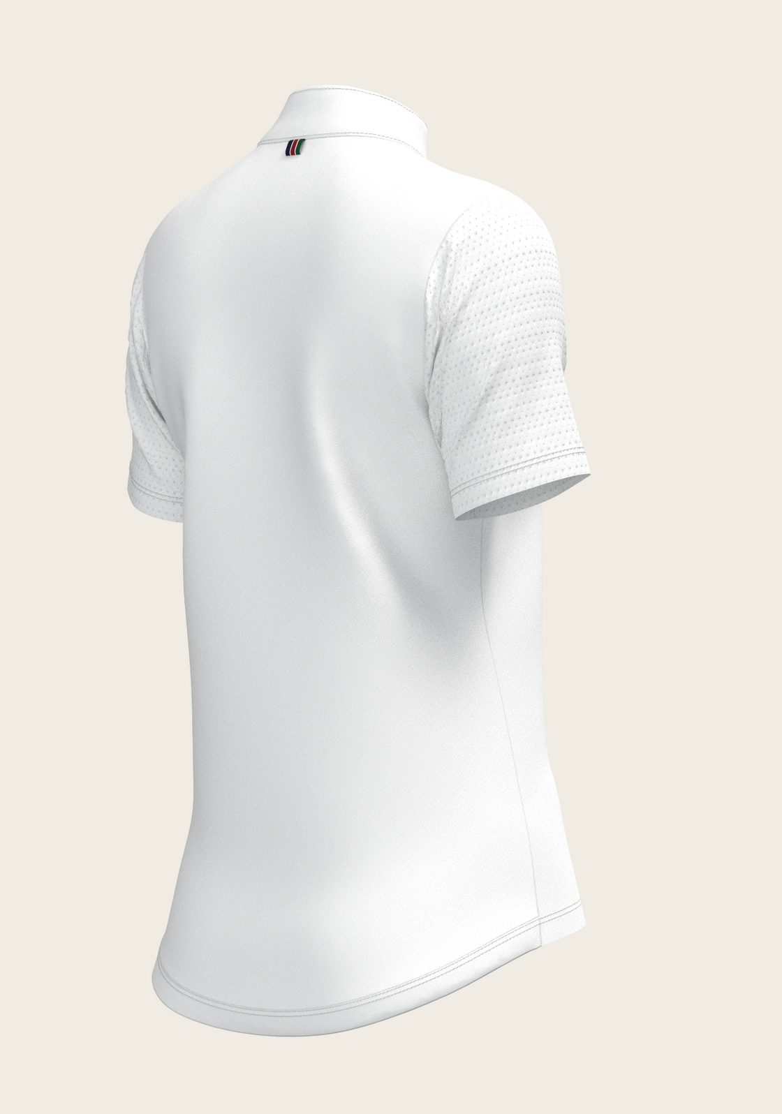 PRE ORDER • White with Rosettes in Lime Green Inner Details Short Sleeve Show Shirt